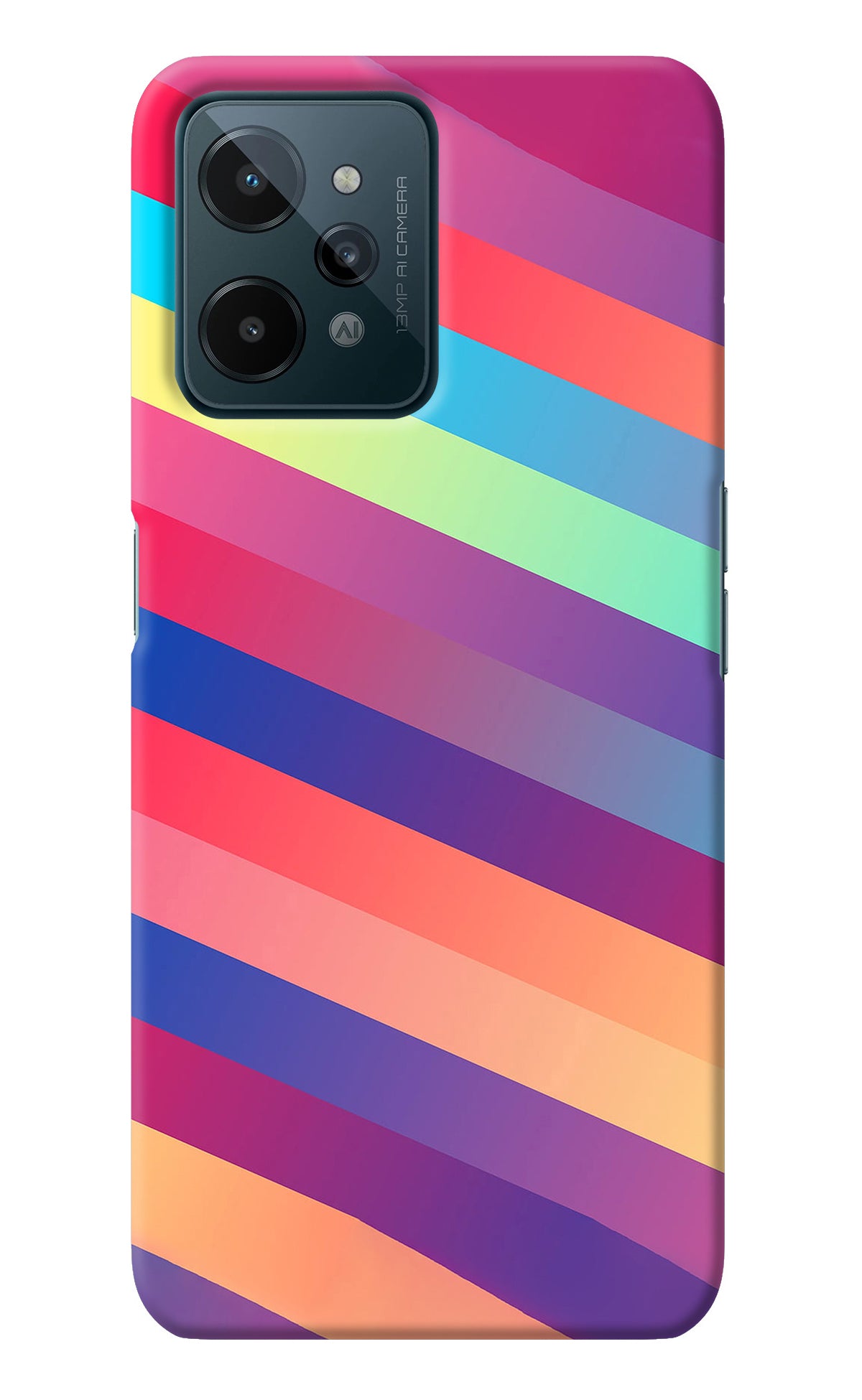 Stripes color Realme C31 Back Cover