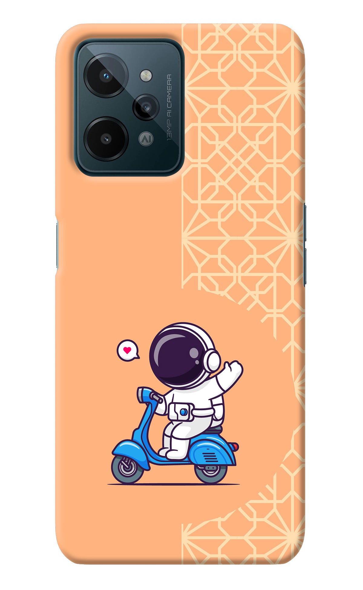 Cute Astronaut Riding Realme C31 Back Cover