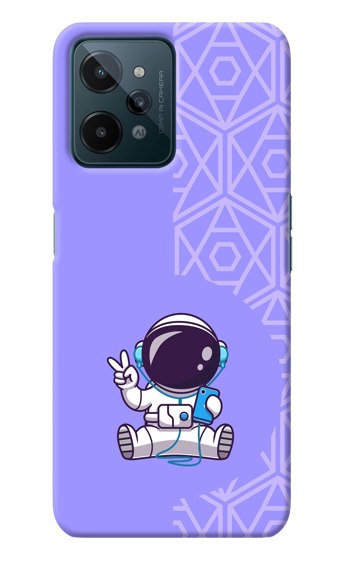 Cute Astronaut Chilling Realme C31 Back Cover