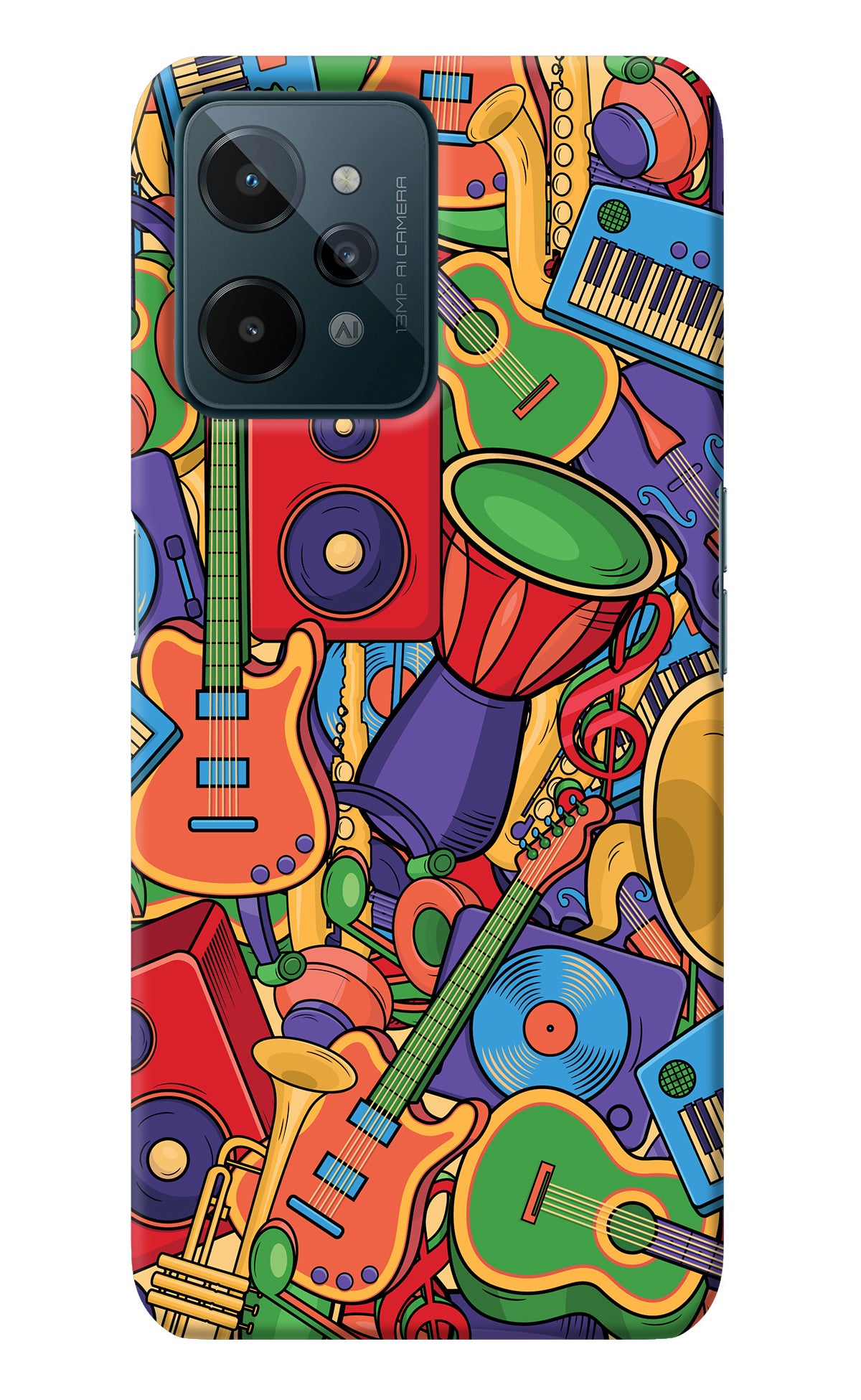 Music Instrument Doodle Realme C31 Back Cover