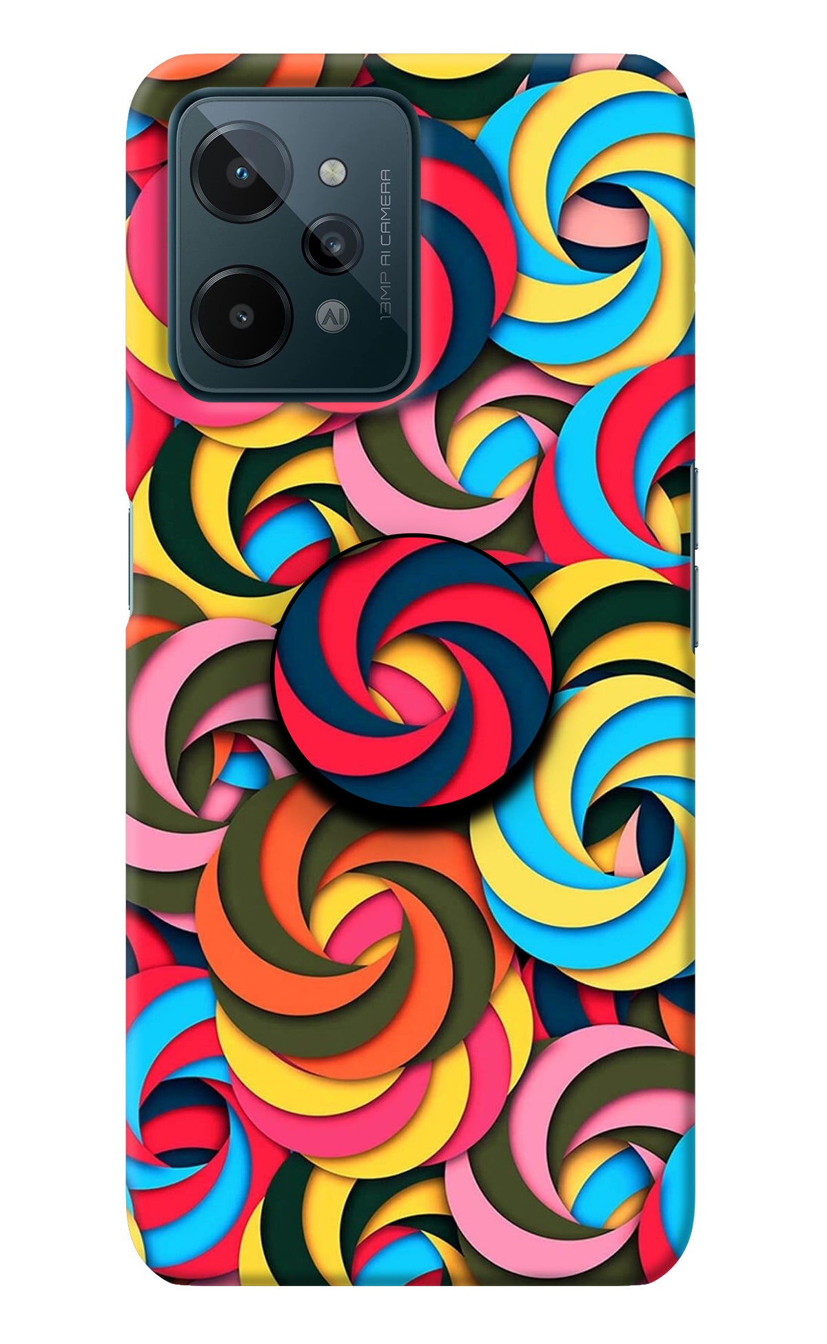 Spiral Pattern Realme C31 Pop Case