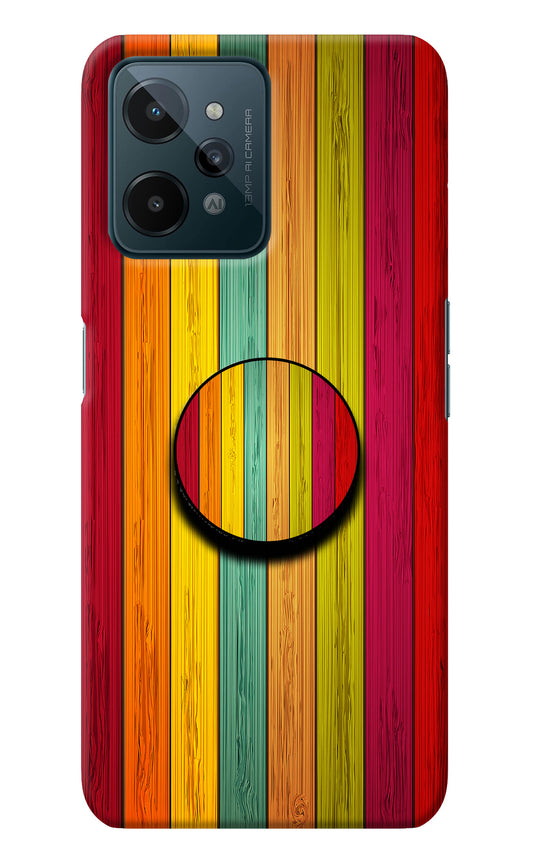 Multicolor Wooden Realme C31 Pop Case