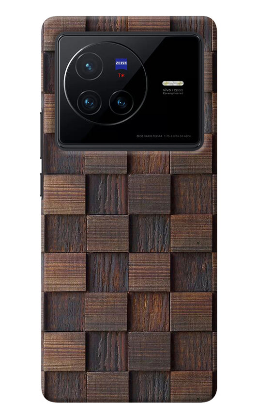Wooden Cube Design Vivo X80 Back Cover