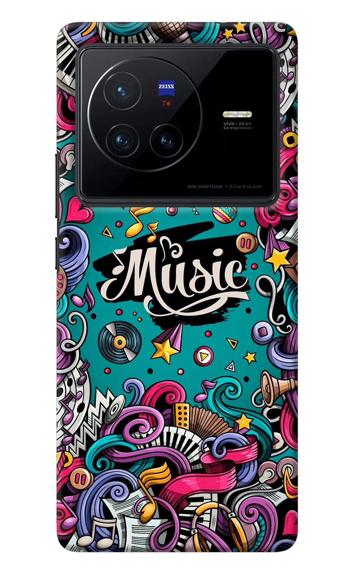 Music Graffiti Vivo X80 Back Cover