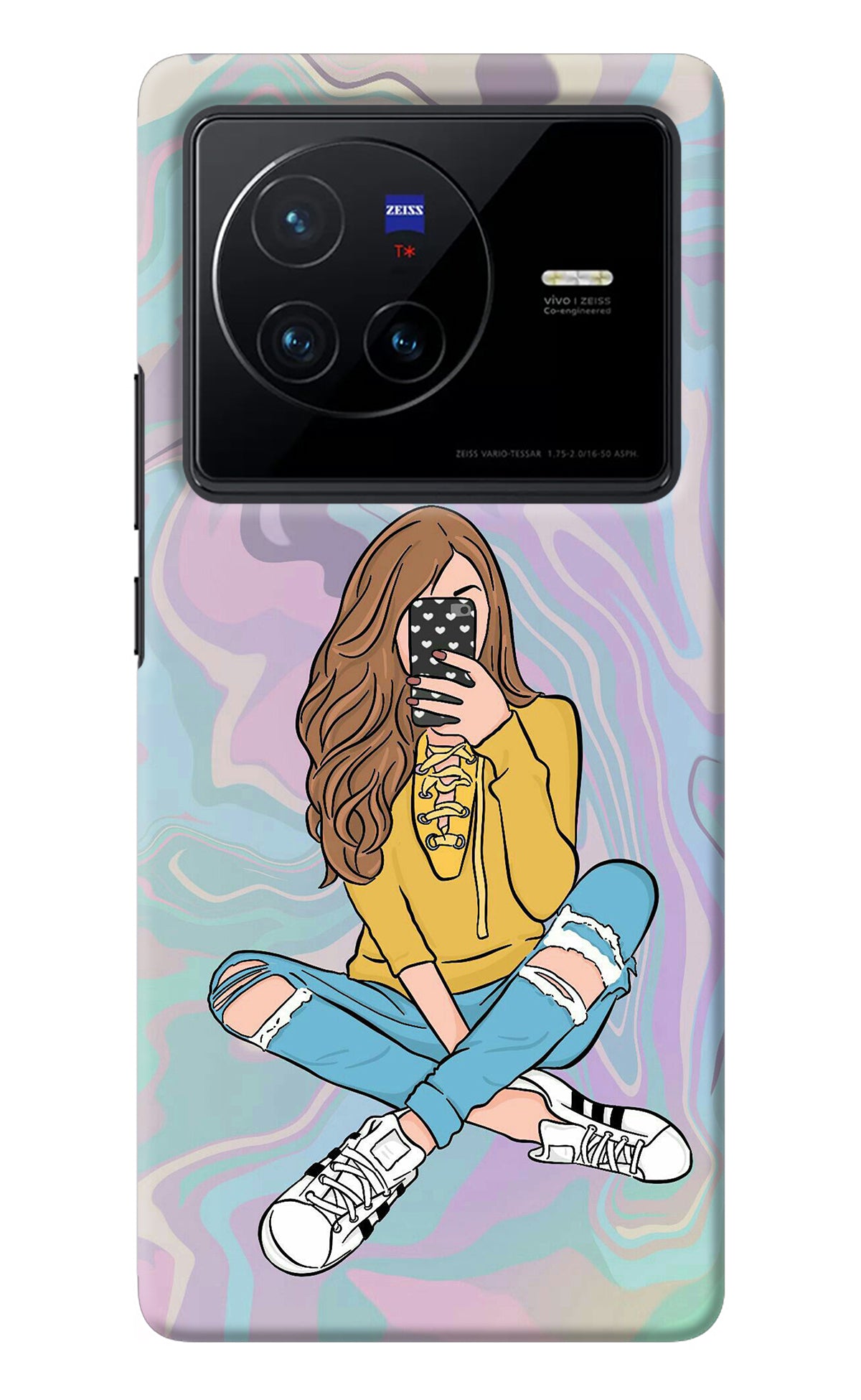 Selfie Girl Vivo X80 Back Cover