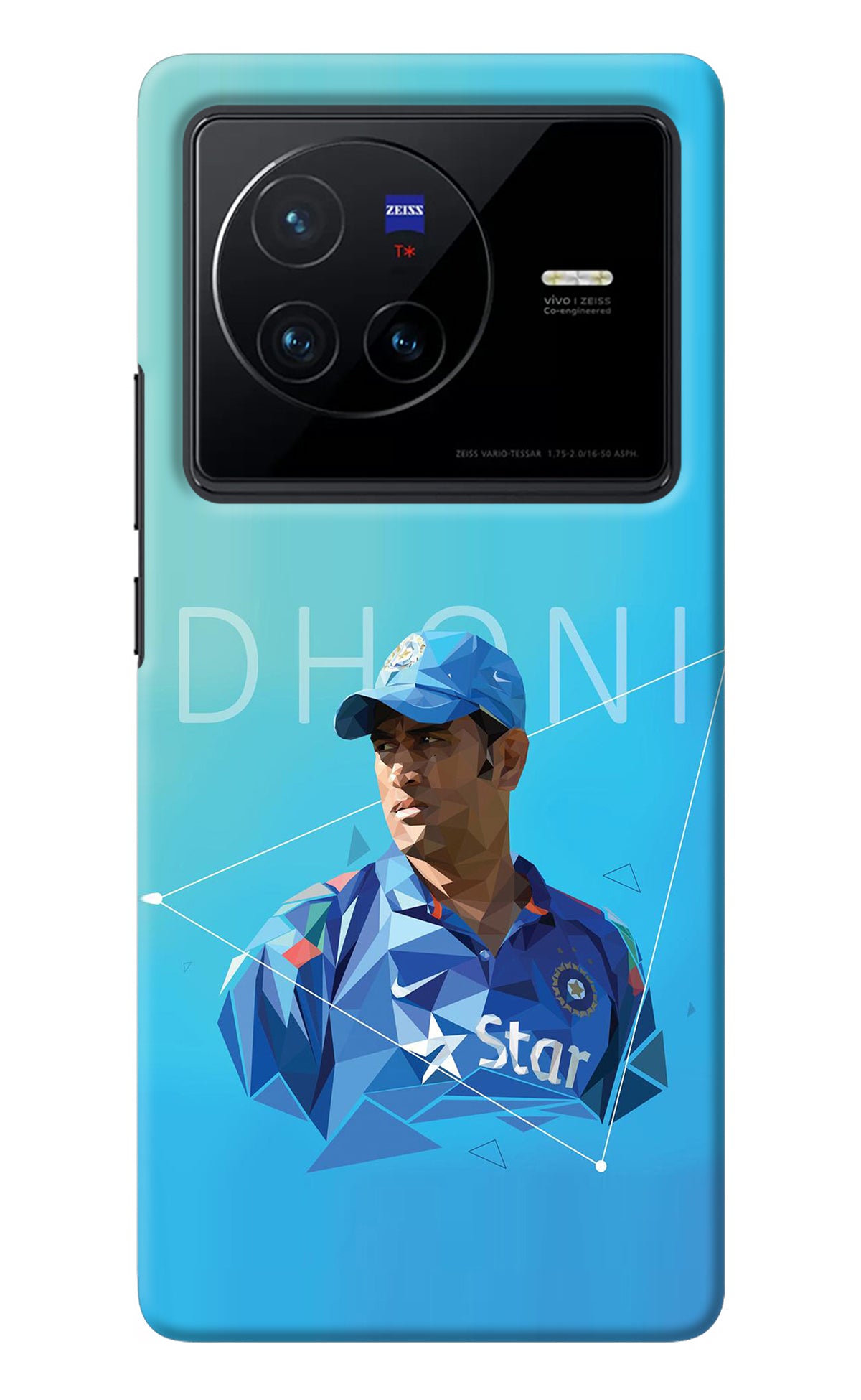 Dhoni Artwork Vivo X80 Back Cover