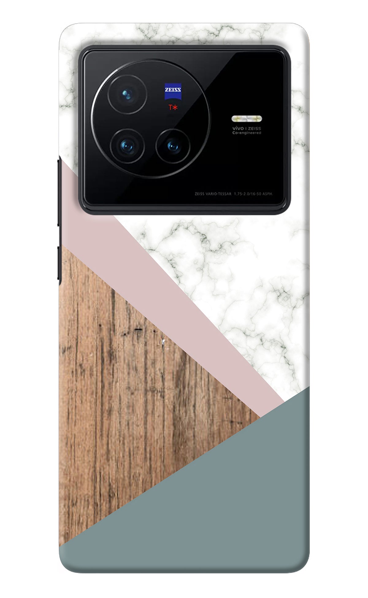 Marble wood Abstract Vivo X80 Back Cover