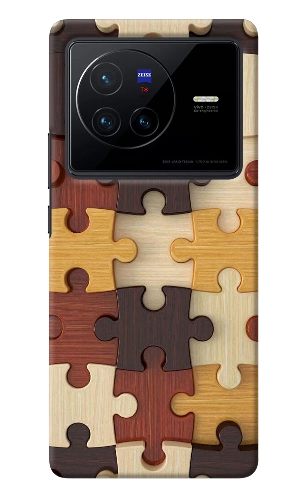 Wooden Puzzle Vivo X80 Back Cover