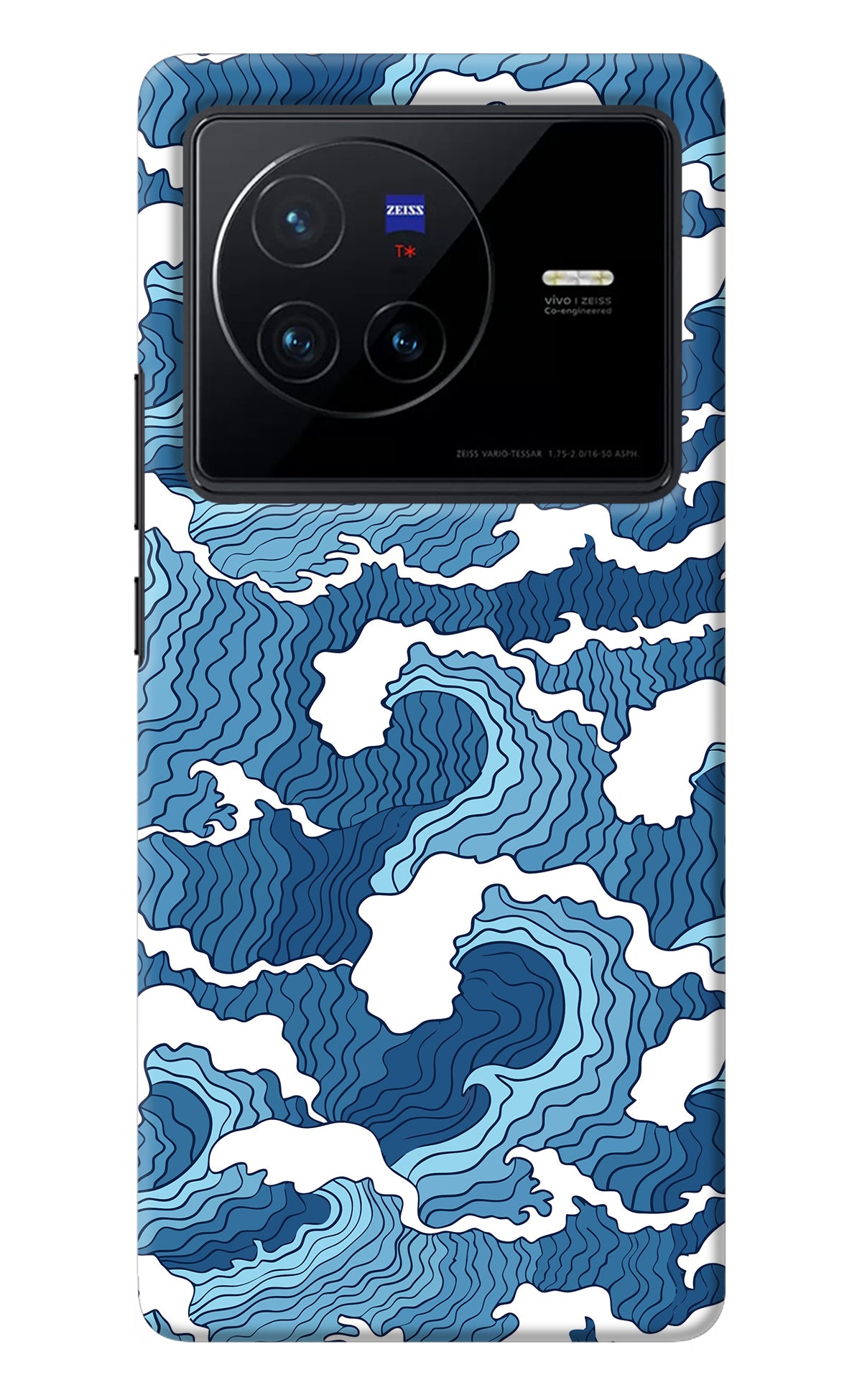 Blue Waves Vivo X80 Back Cover