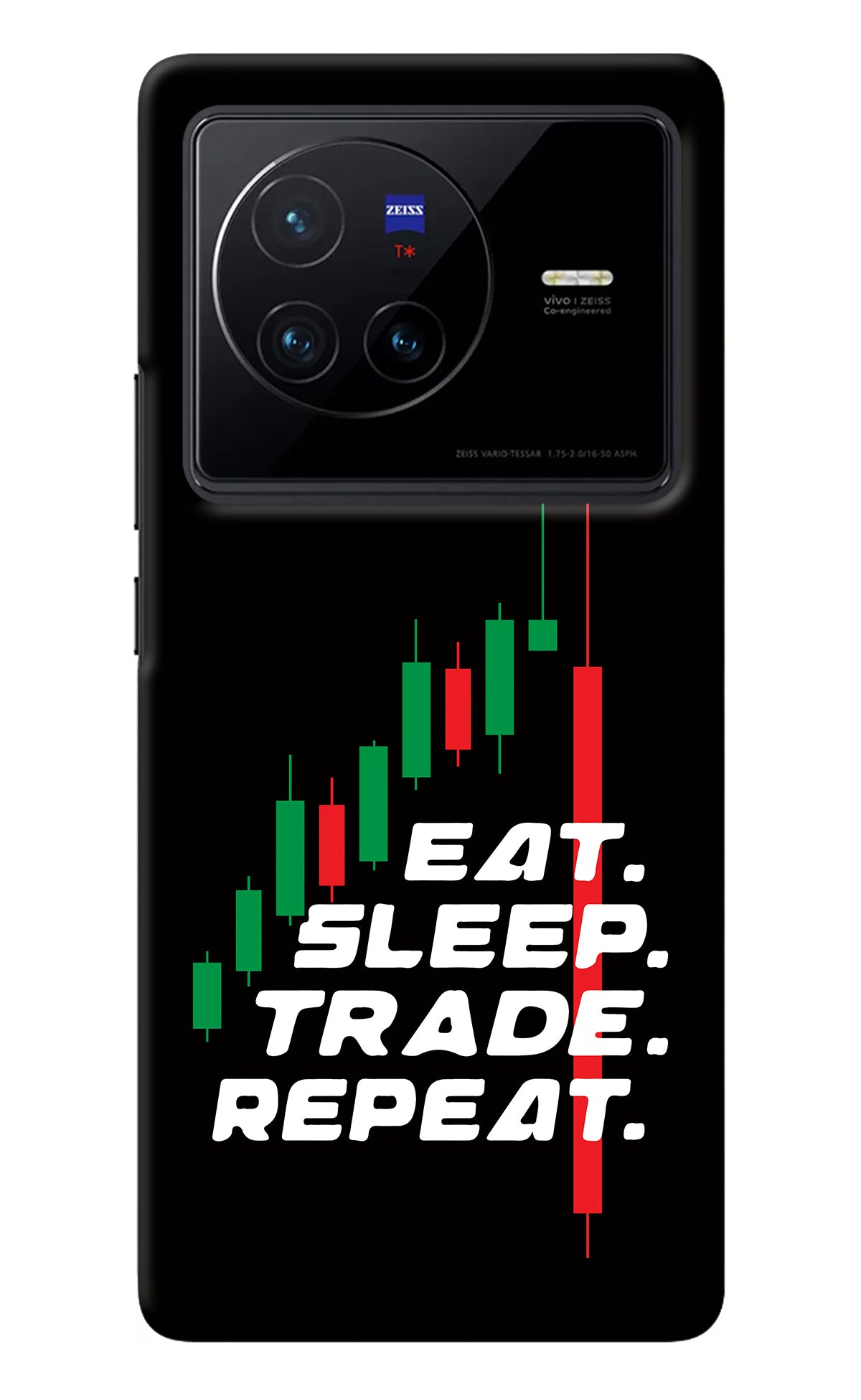 Eat Sleep Trade Repeat Vivo X80 Back Cover