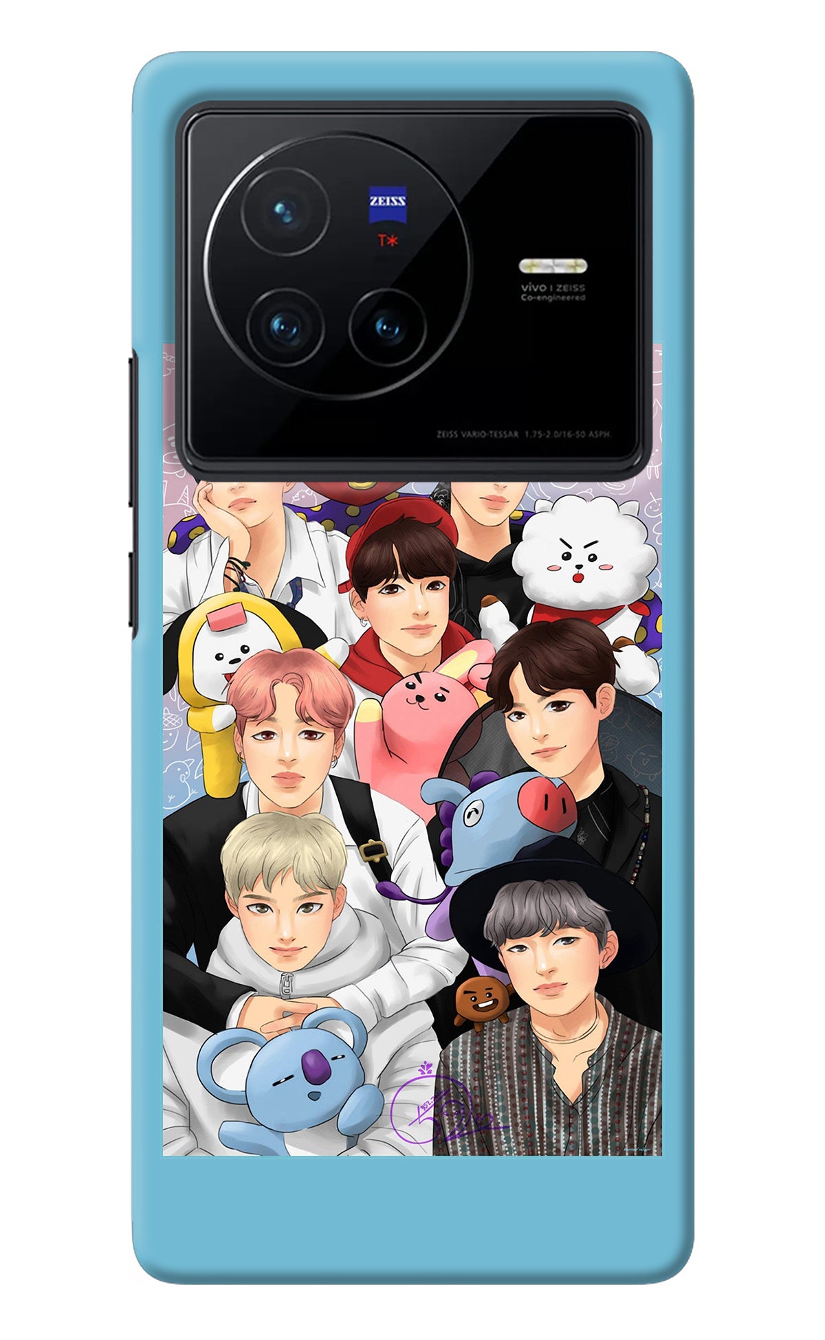 BTS with animals Vivo X80 Back Cover