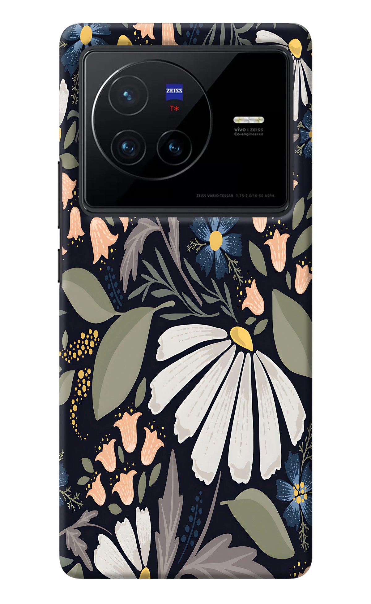 Flowers Art Vivo X80 Back Cover