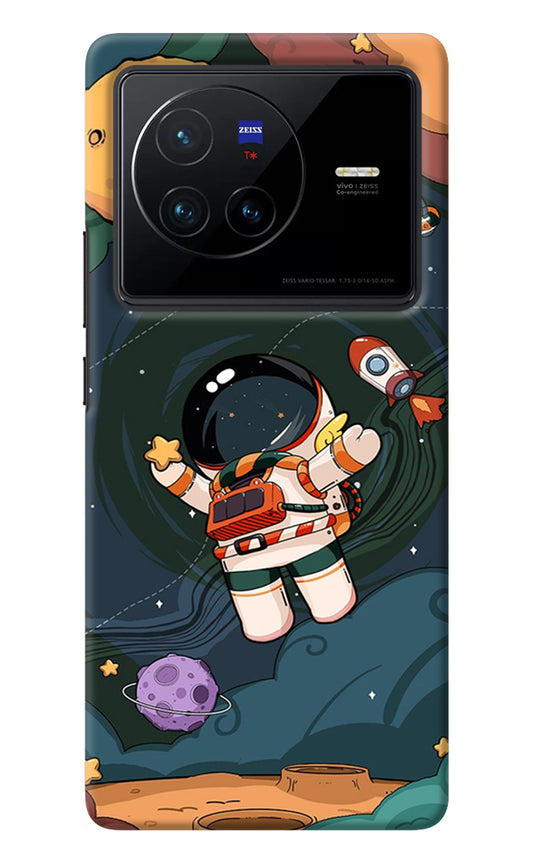 Cartoon Astronaut Vivo X80 Back Cover