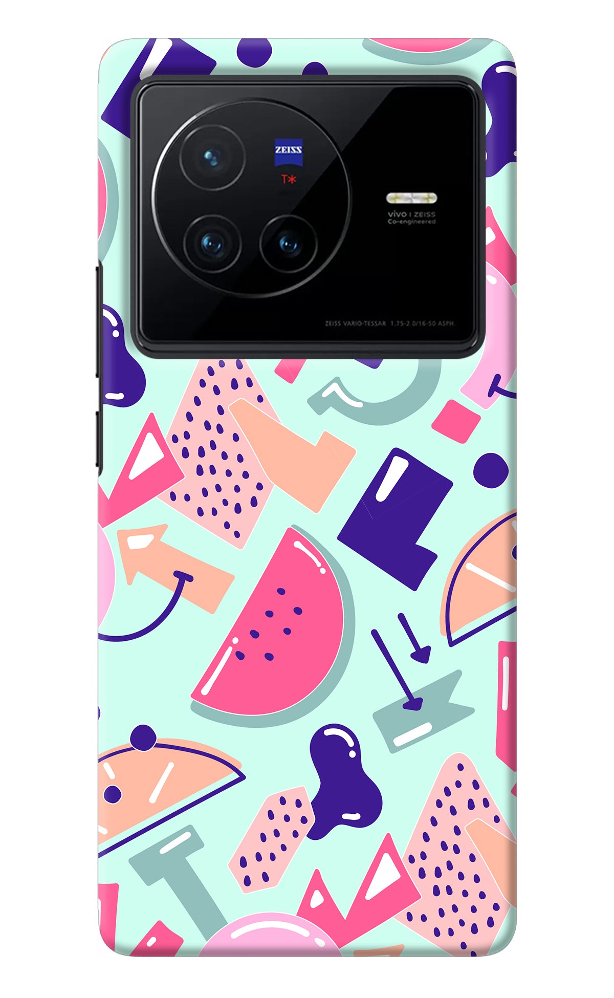 Doodle Pattern Vivo X80 Back Cover