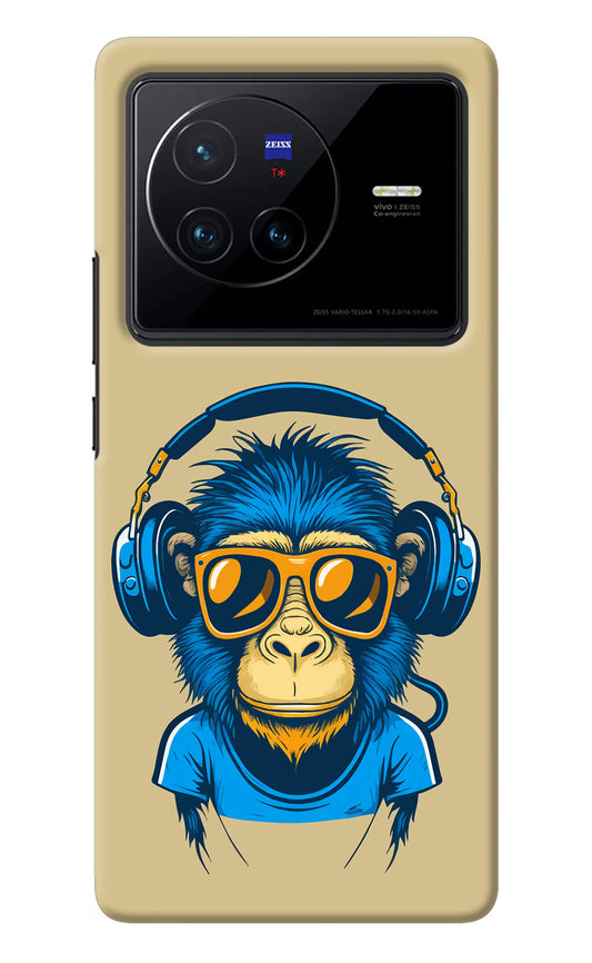 Monkey Headphone Vivo X80 Back Cover