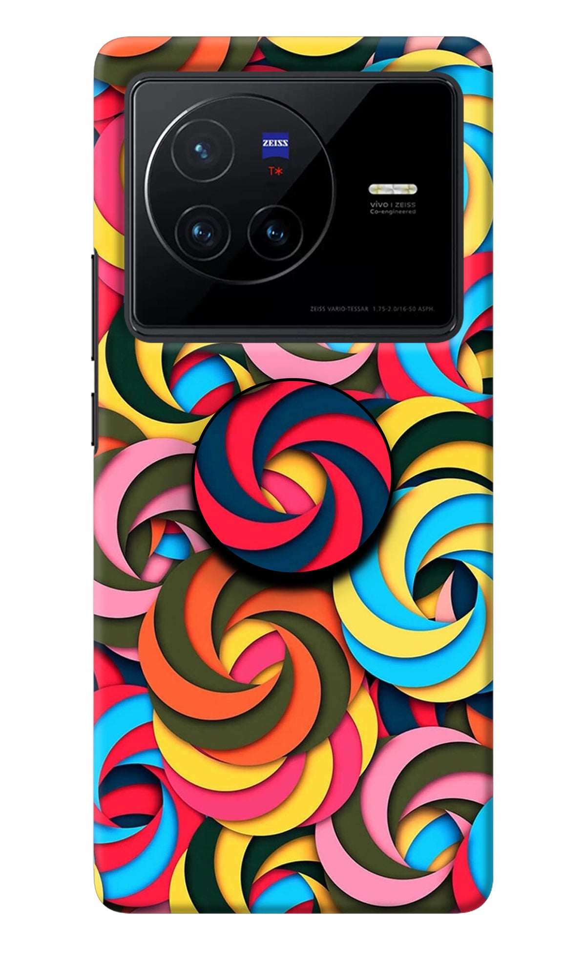 Spiral Pattern Vivo X80 Pop Case