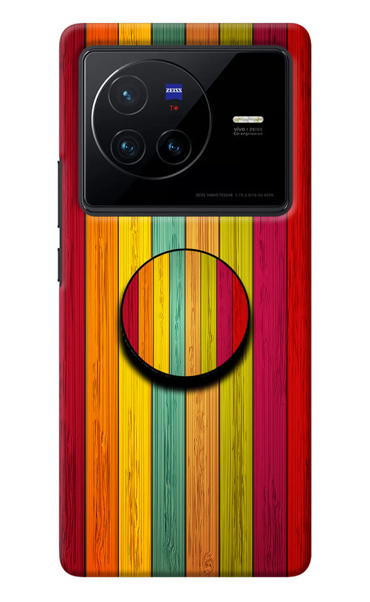 Multicolor Wooden Vivo X80 Pop Case
