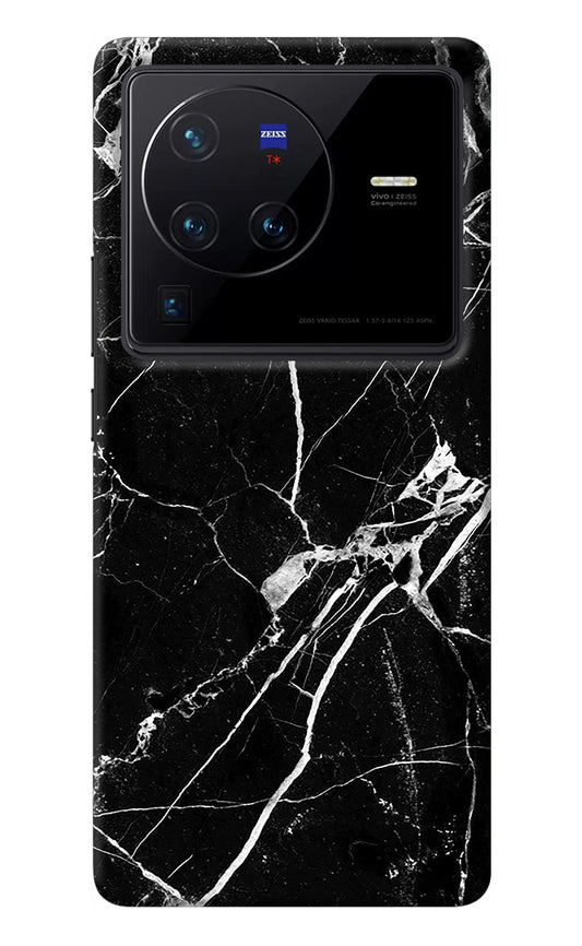 Black Marble Pattern Vivo X80 Pro Back Cover