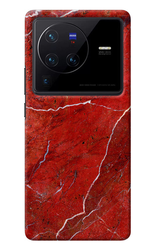Red Marble Design Vivo X80 Pro Back Cover
