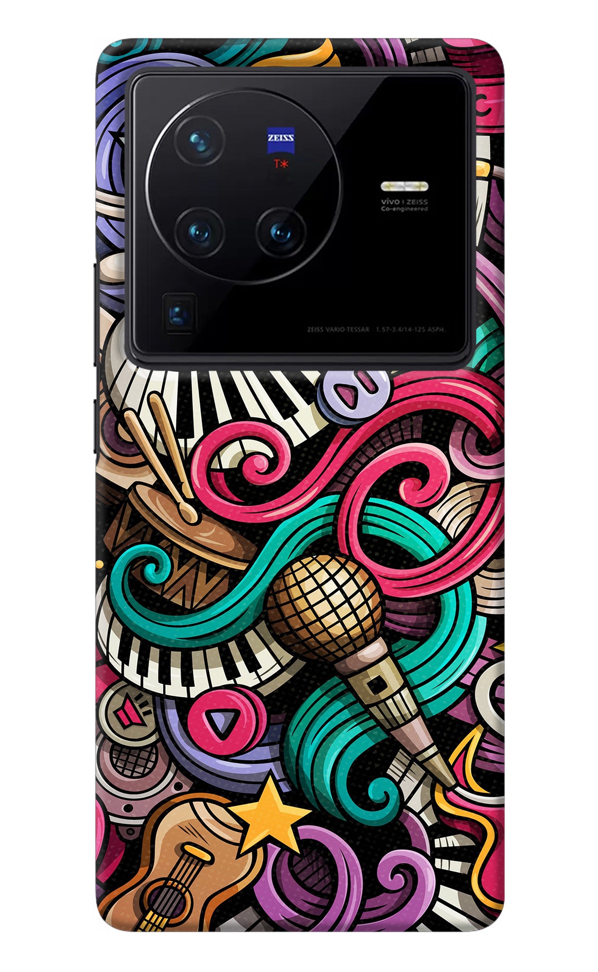 Music Abstract Vivo X80 Pro Back Cover