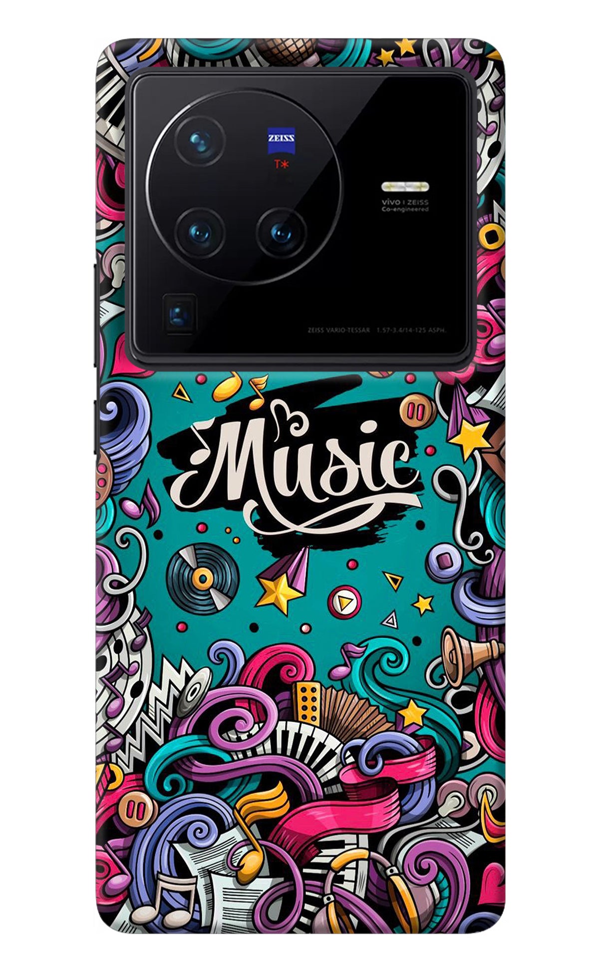 Music Graffiti Vivo X80 Pro Back Cover