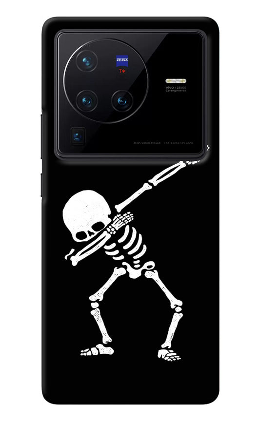 Dabbing Skeleton Art Vivo X80 Pro Back Cover