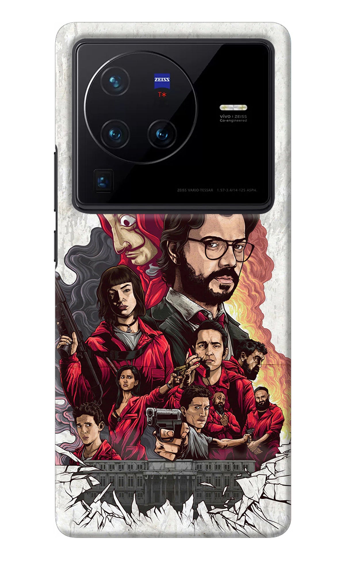 Money Heist Artwork Vivo X80 Pro Back Cover