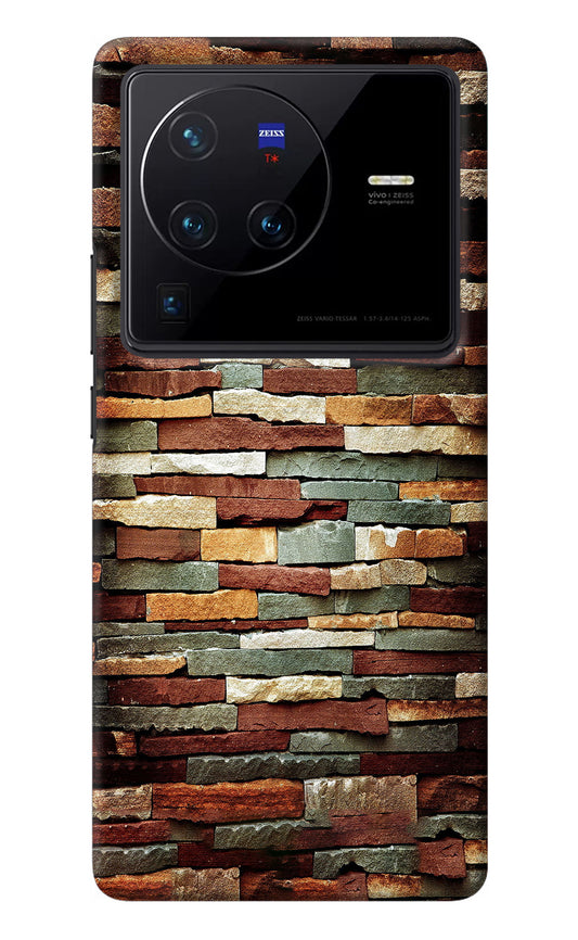 Bricks Pattern Vivo X80 Pro Back Cover