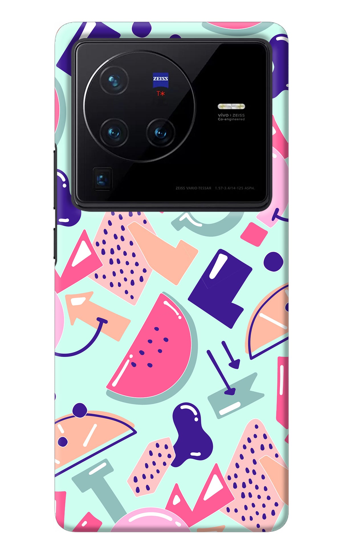 Doodle Pattern Vivo X80 Pro Back Cover