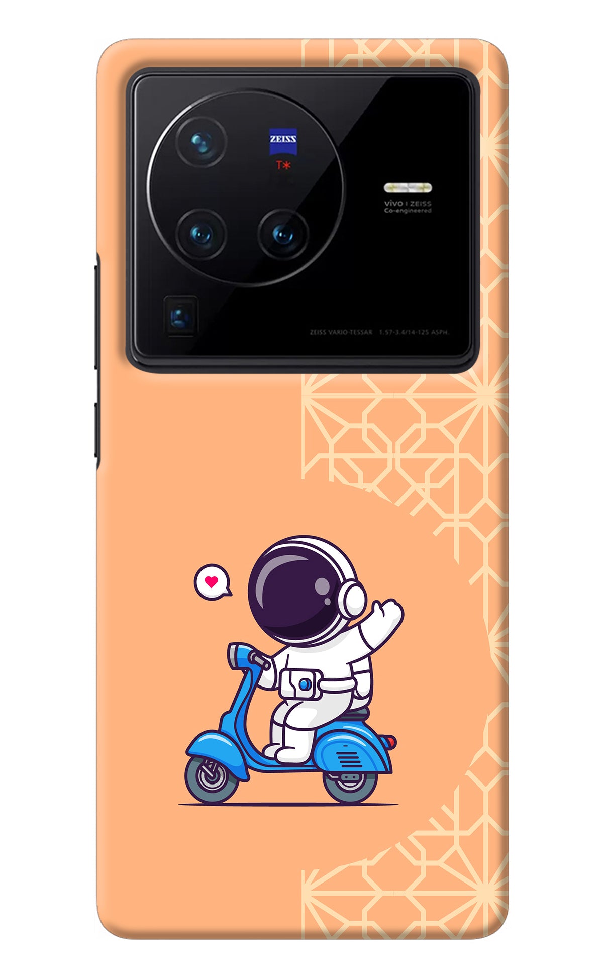 Cute Astronaut Riding Vivo X80 Pro Back Cover