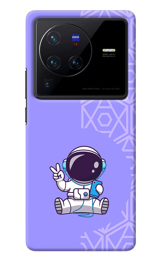 Cute Astronaut Chilling Vivo X80 Pro Back Cover