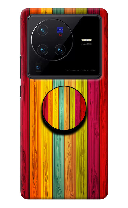 Multicolor Wooden Vivo X80 Pro Pop Case