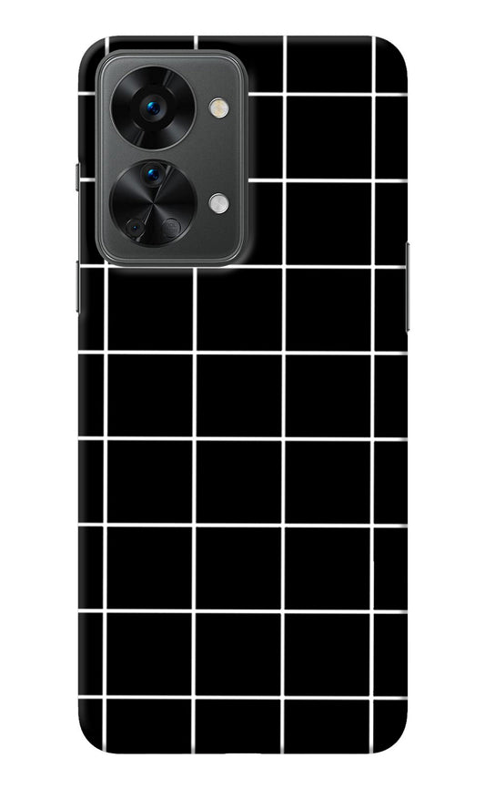 White Grid OnePlus Nord 2T 5G Back Cover