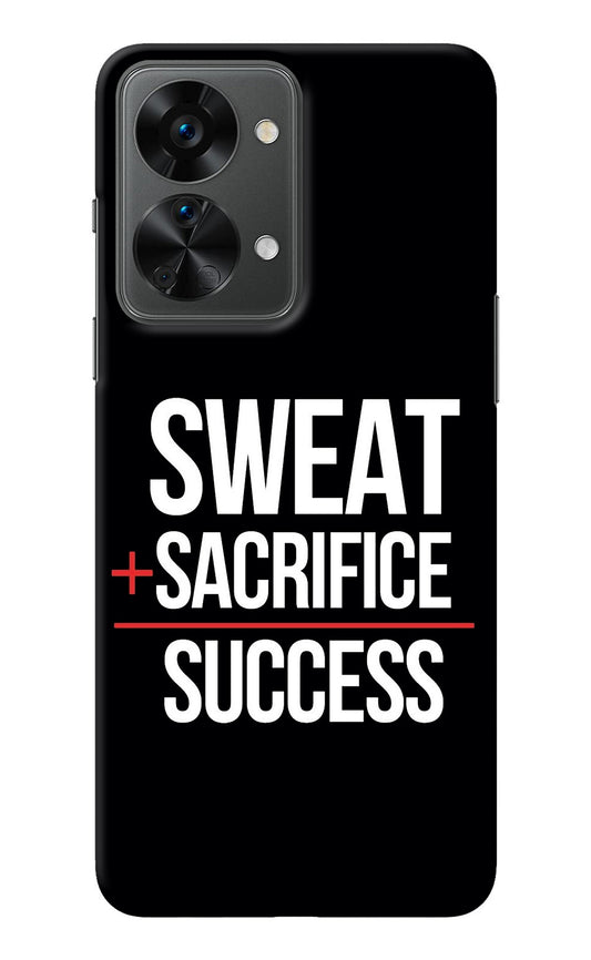 Sweat Sacrifice Success OnePlus Nord 2T 5G Back Cover