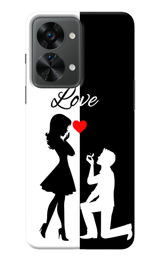 Love Propose Black And White OnePlus Nord 2T 5G Back Cover