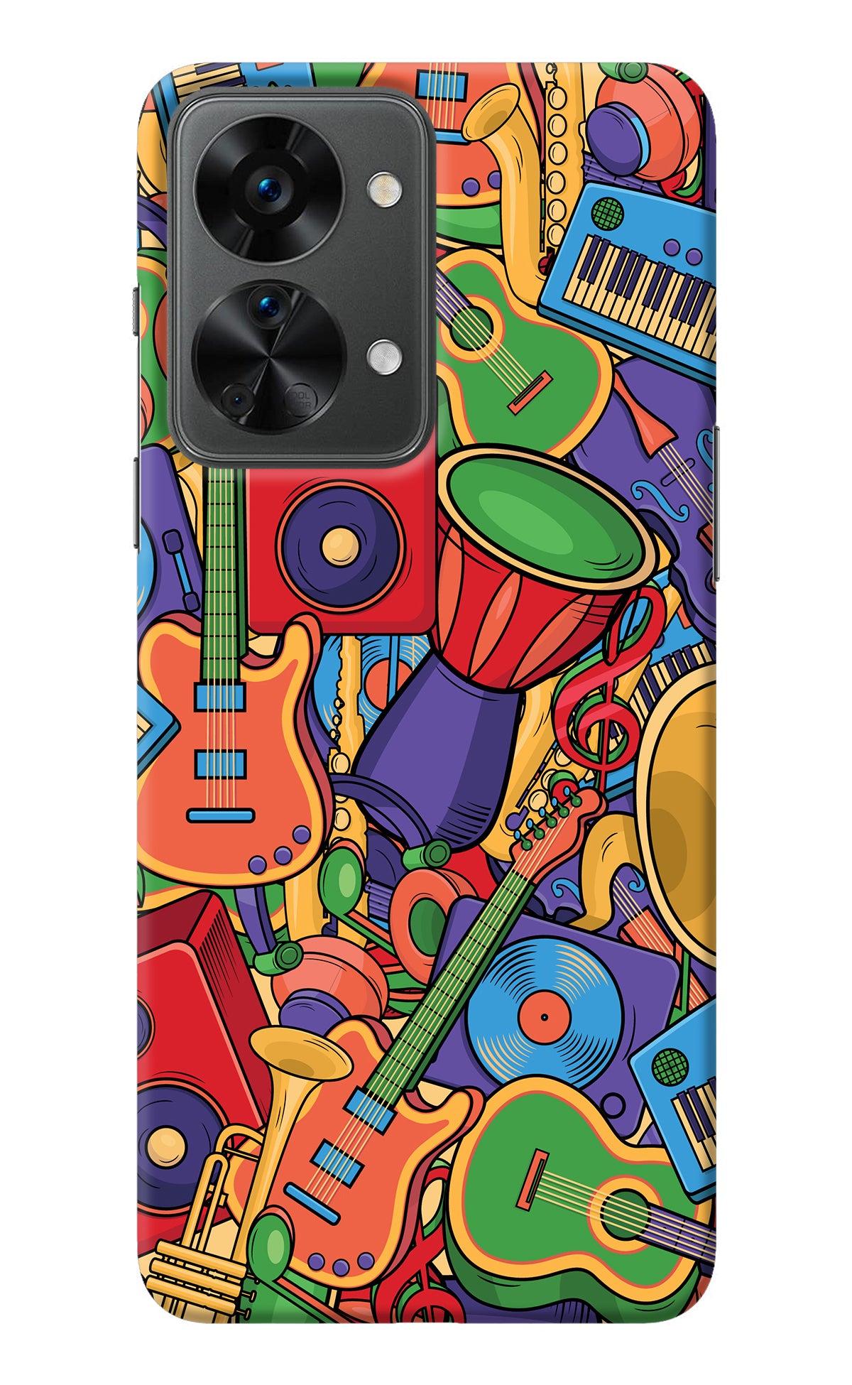 Music Instrument Doodle OnePlus Nord 2T 5G Back Cover