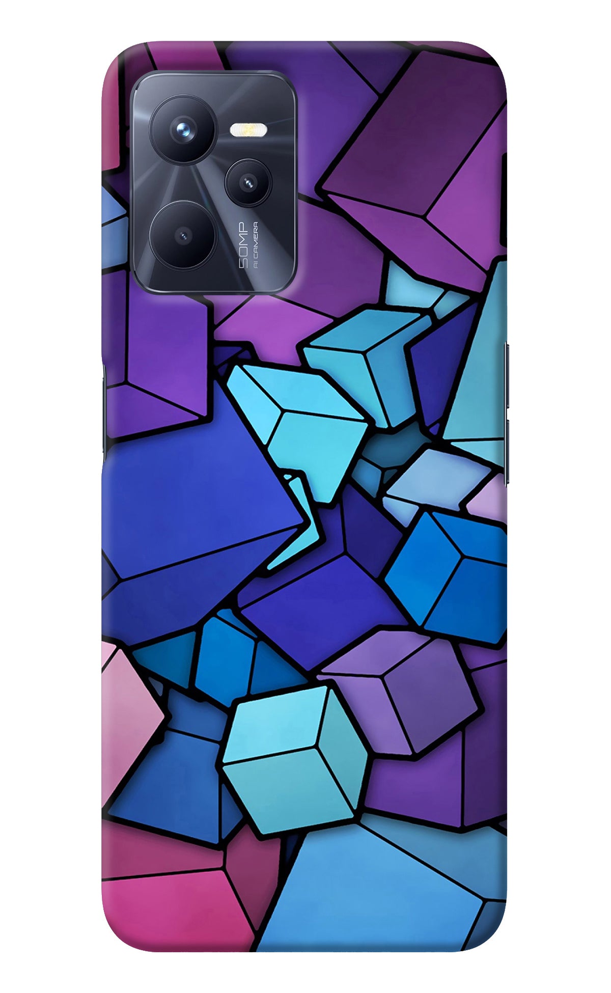 Cubic Abstract Realme C35 Back Cover