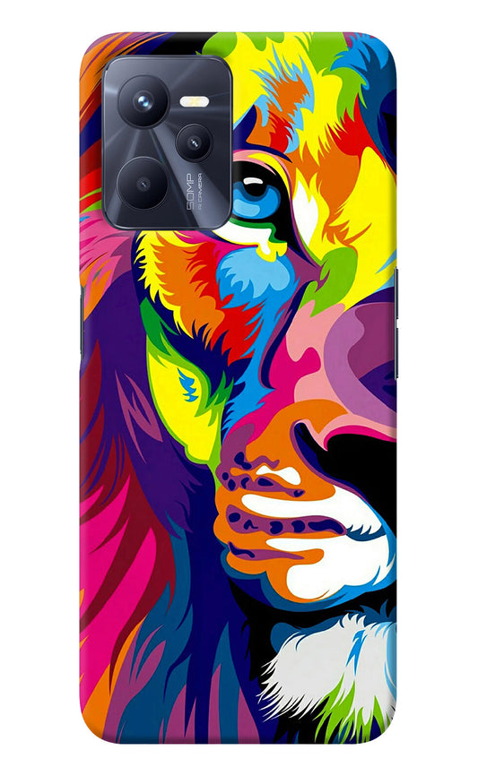 Lion Half Face Realme C35 Back Cover