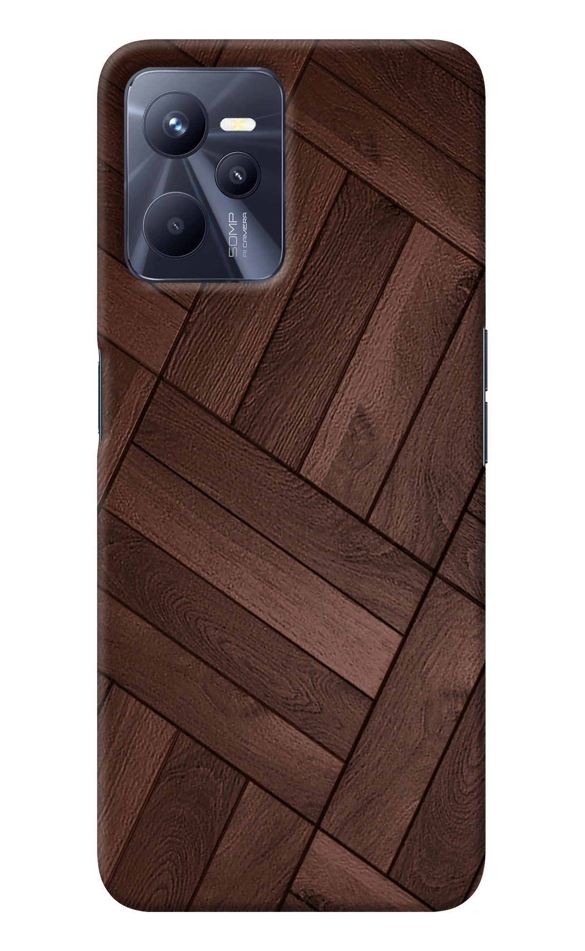 Wooden Texture Design Realme C35 Back Cover