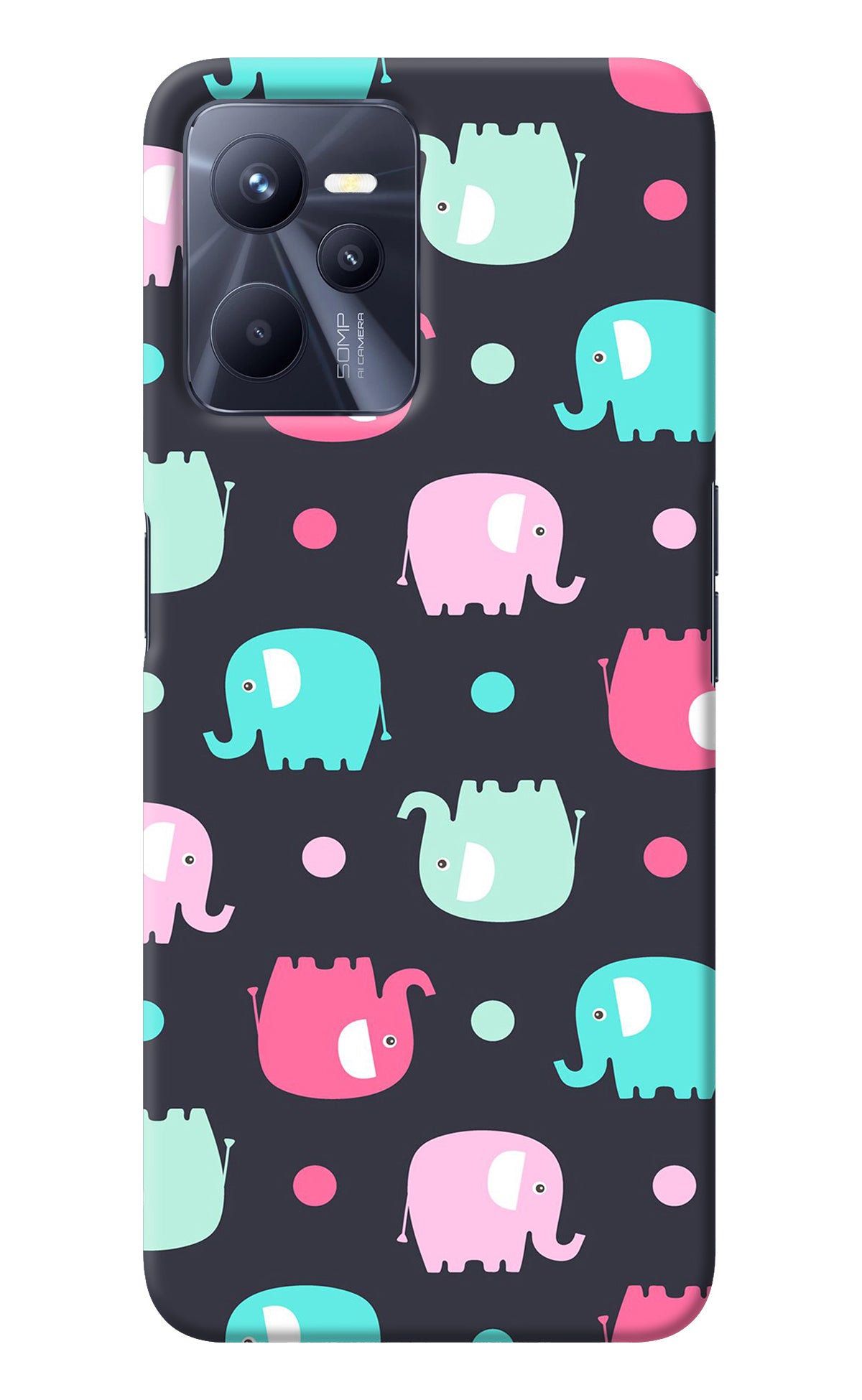 Elephants Realme C35 Back Cover