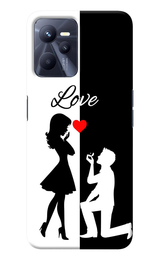 Love Propose Black And White Realme C35 Back Cover