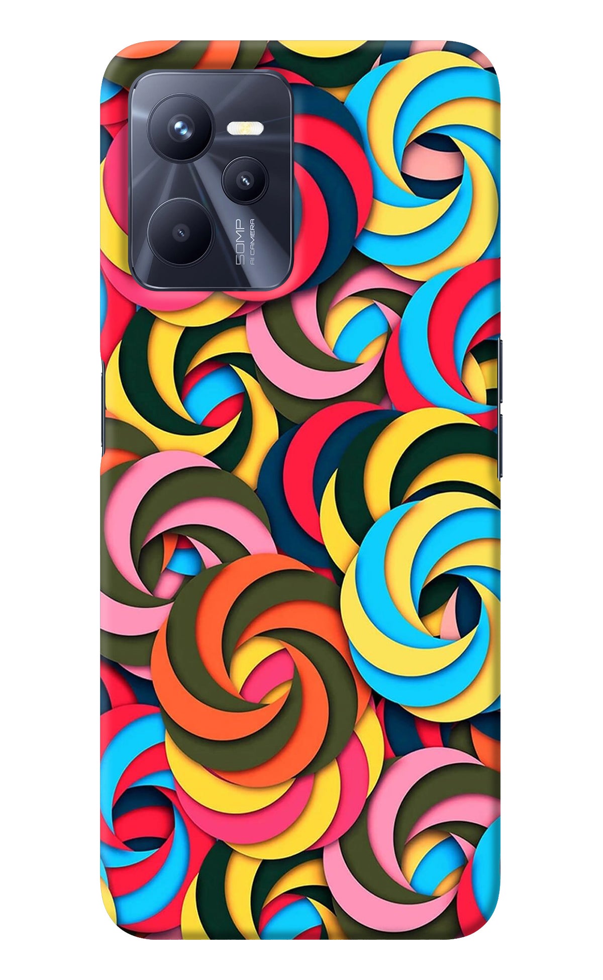 Spiral Pattern Realme C35 Back Cover