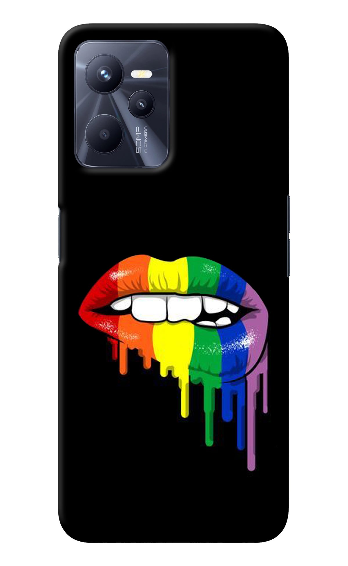 Lips Biting Realme C35 Back Cover