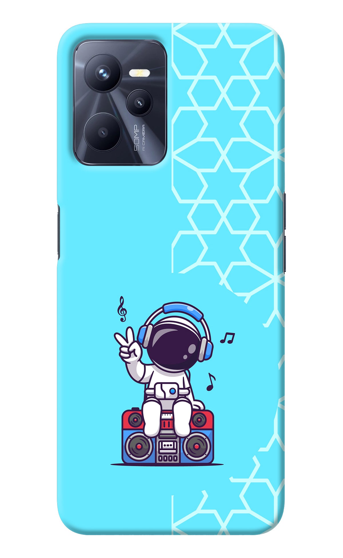 Cute Astronaut Chilling Realme C35 Back Cover