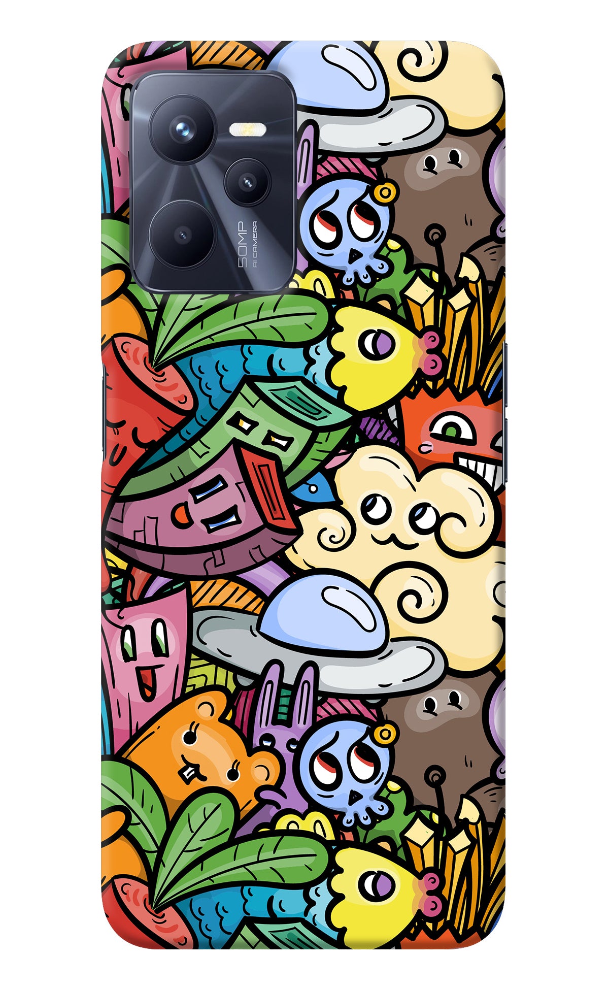 Veggie Doodle Realme C35 Back Cover