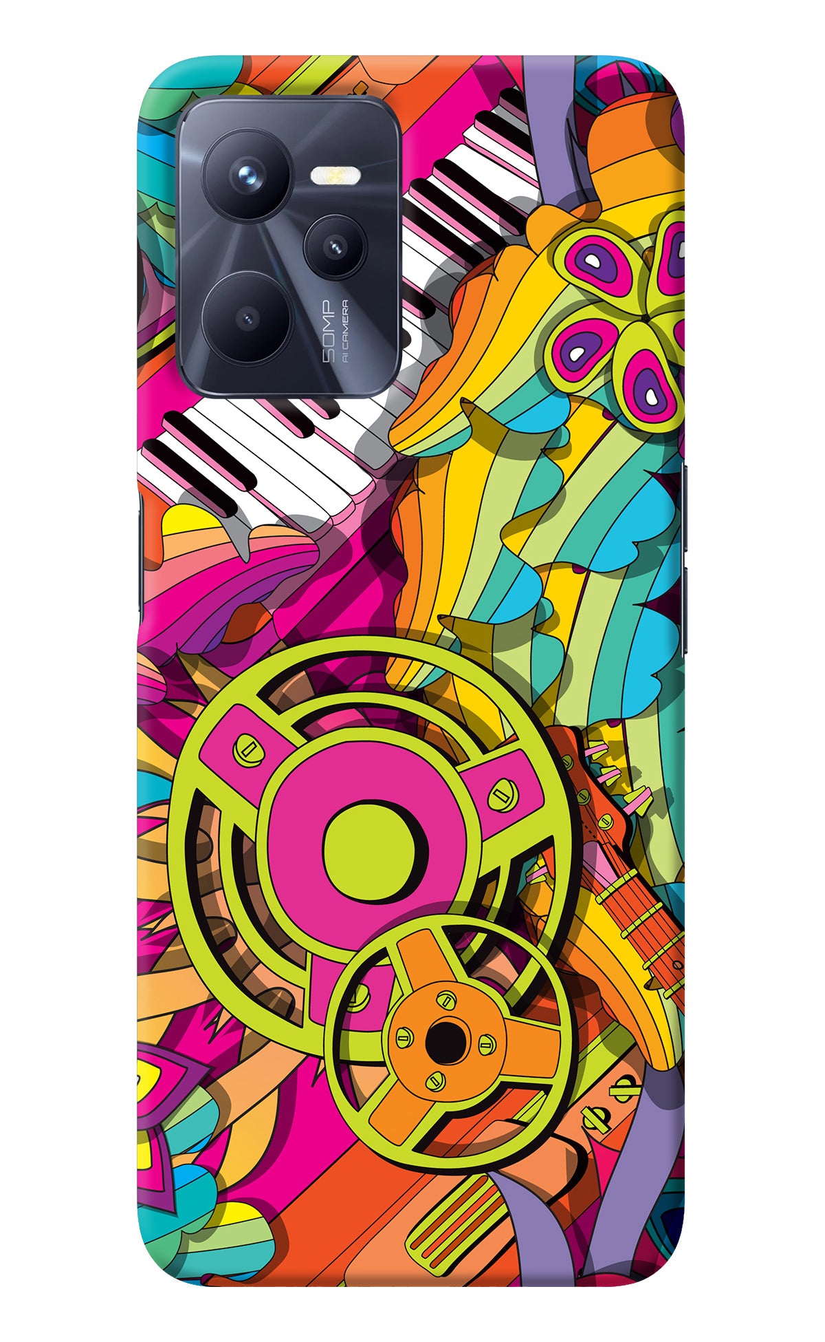 Music Doodle Realme C35 Back Cover