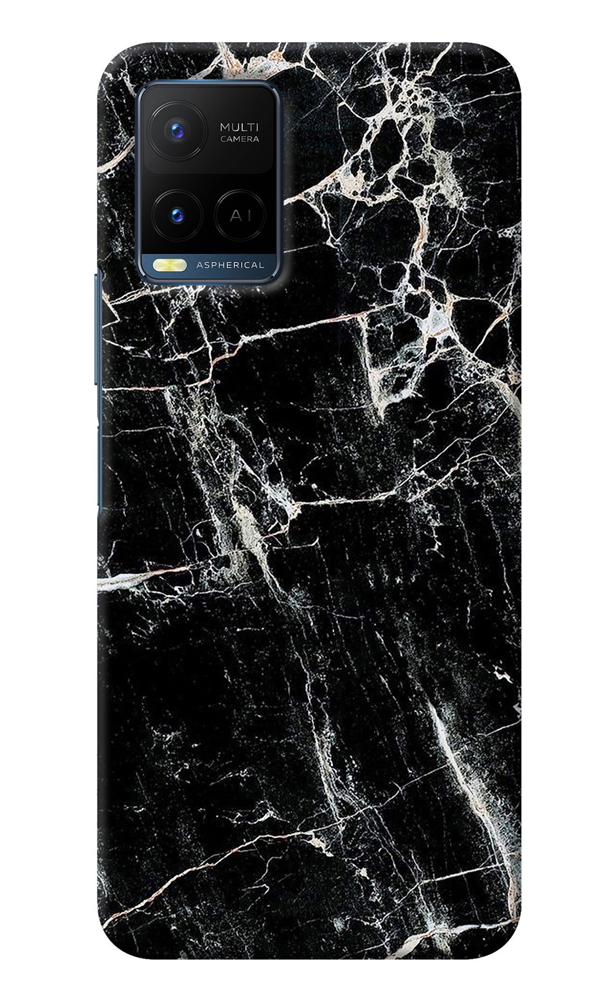 Black Marble Texture Vivo Y33T Back Cover