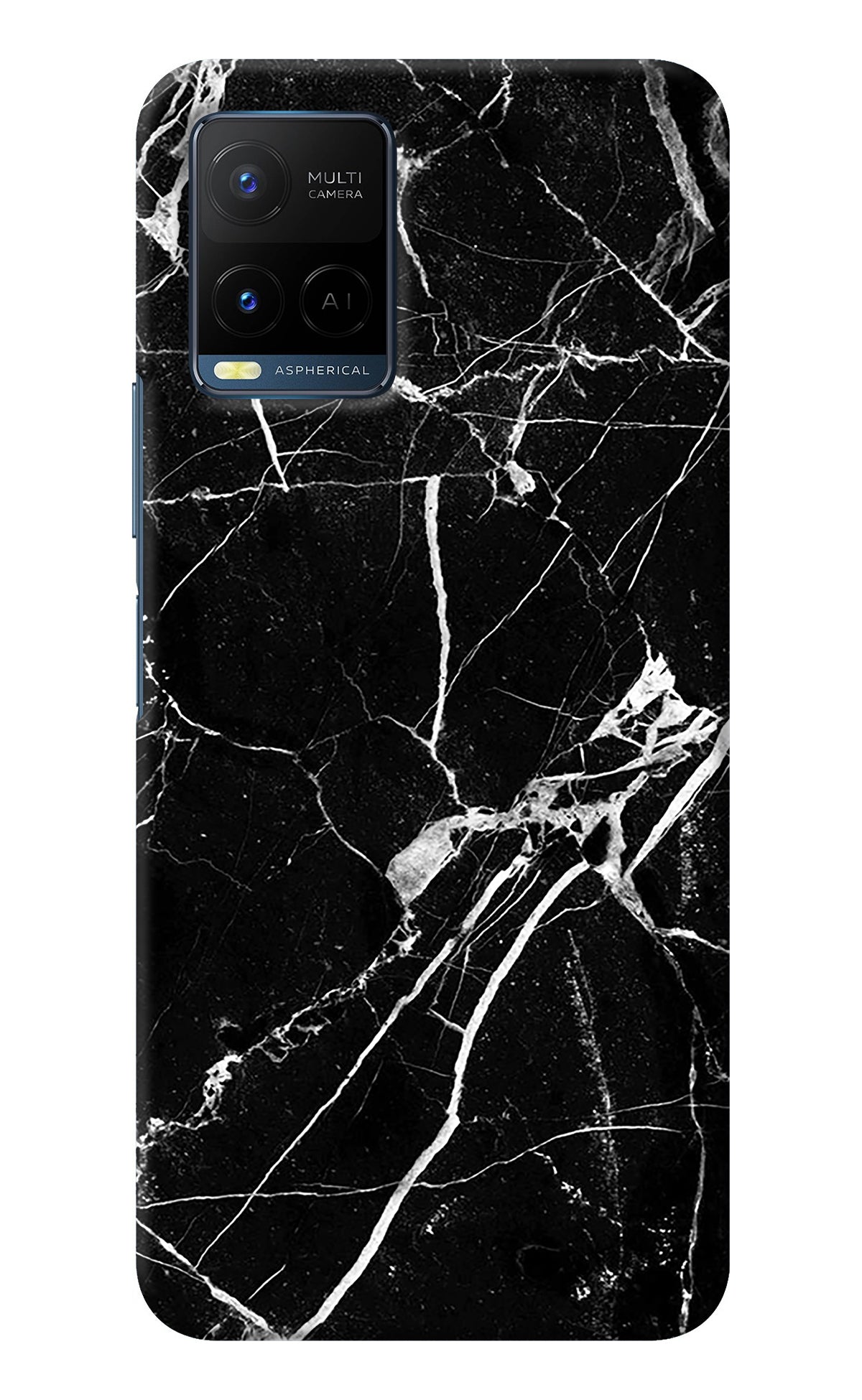 Black Marble Pattern Vivo Y33T Back Cover