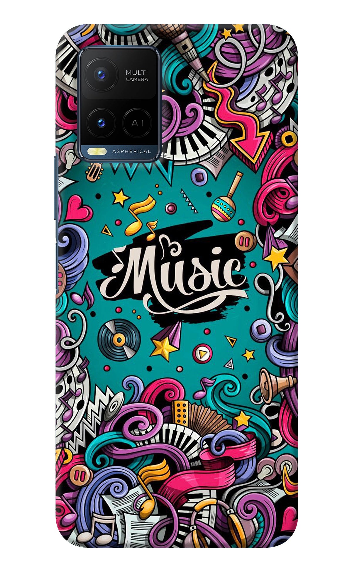 Music Graffiti Vivo Y33T Back Cover