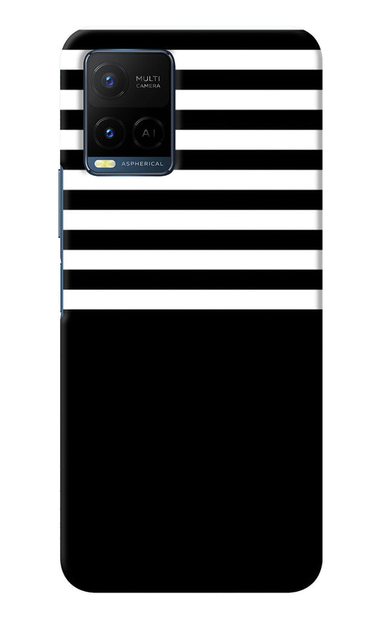 Black and White Print Vivo Y33T Back Cover